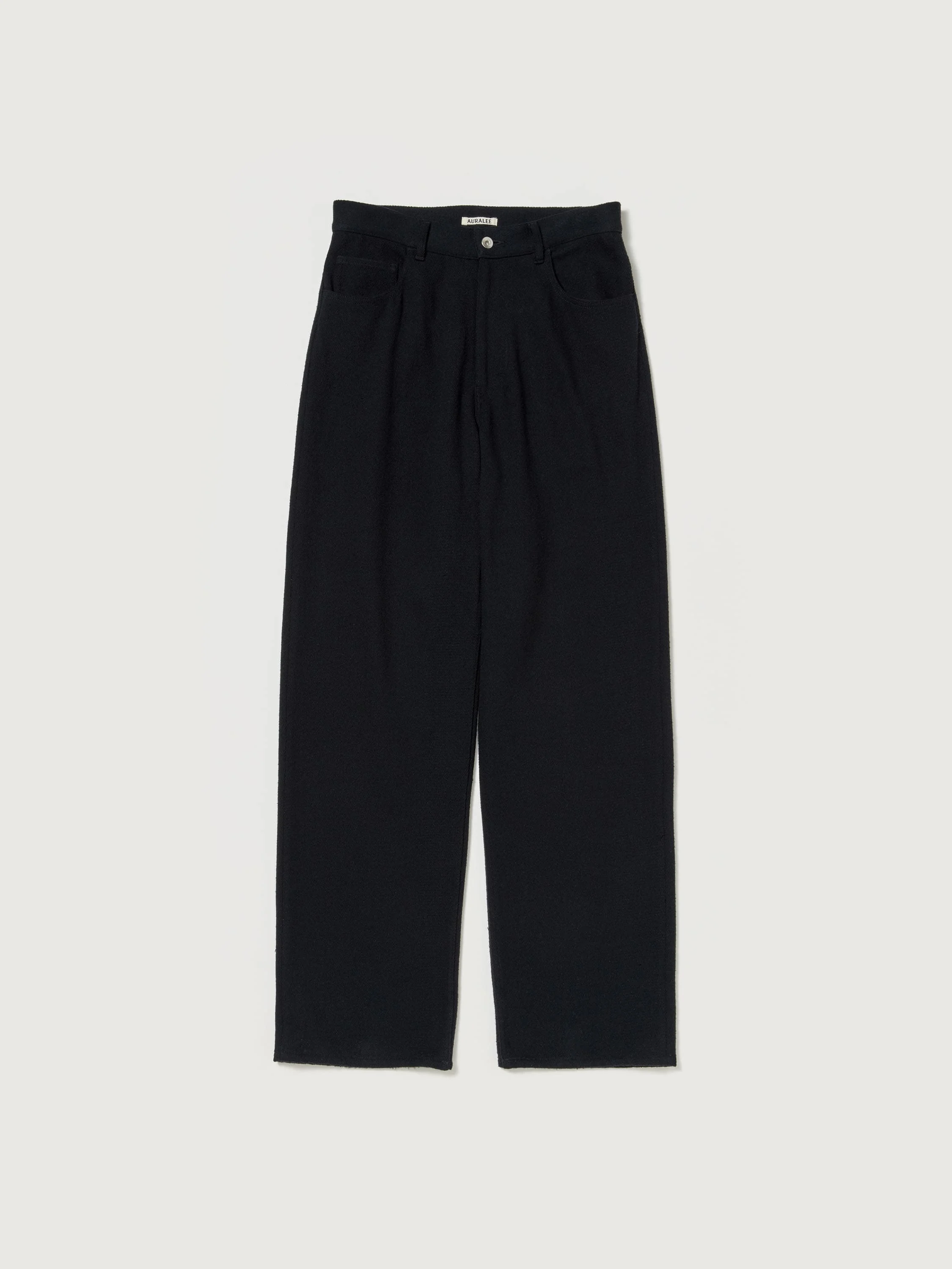 SILK NEP DENIM 5P WIDE PANTS - 1