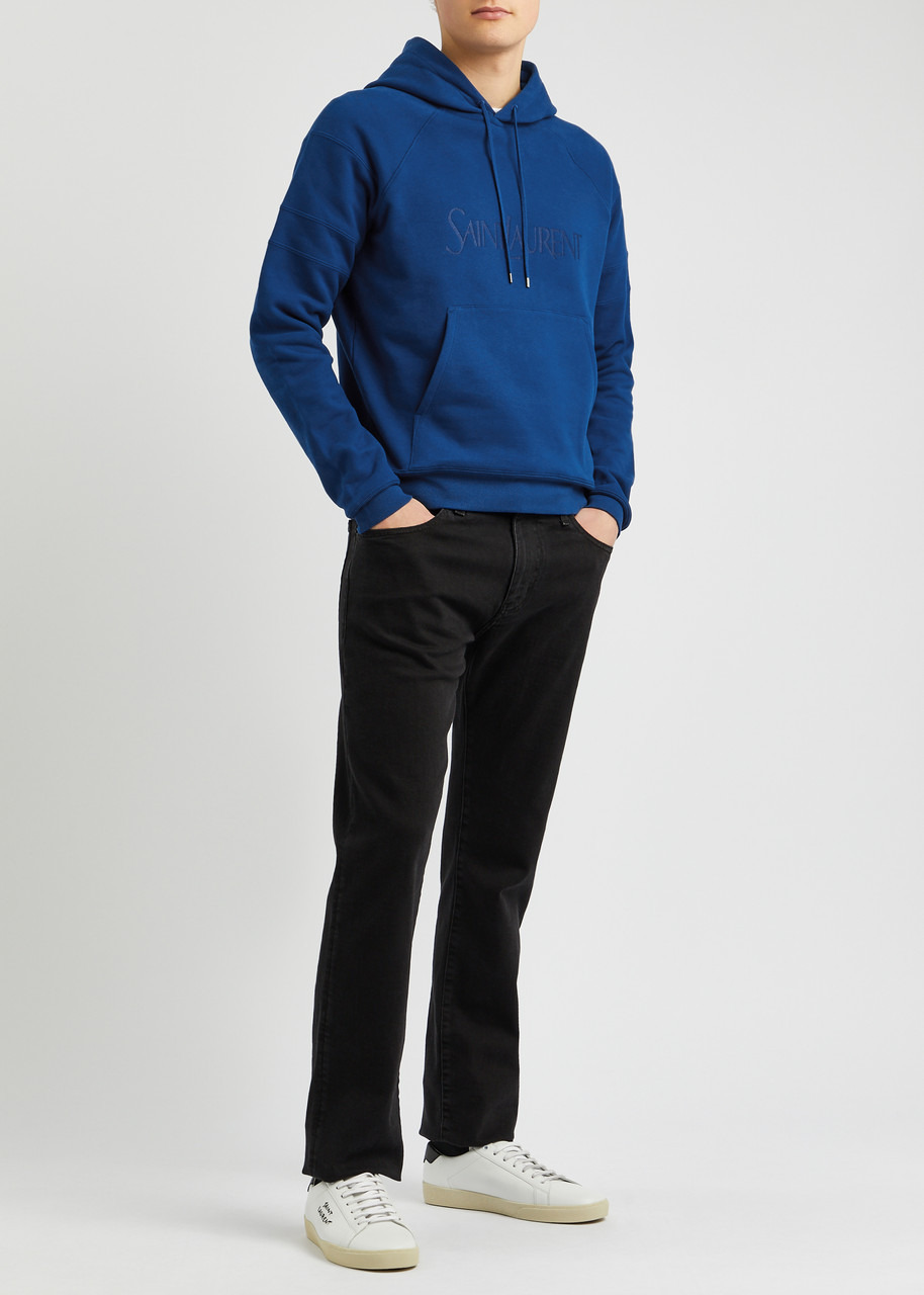 Logo-embroidered hooded cotton sweatshirt - 4