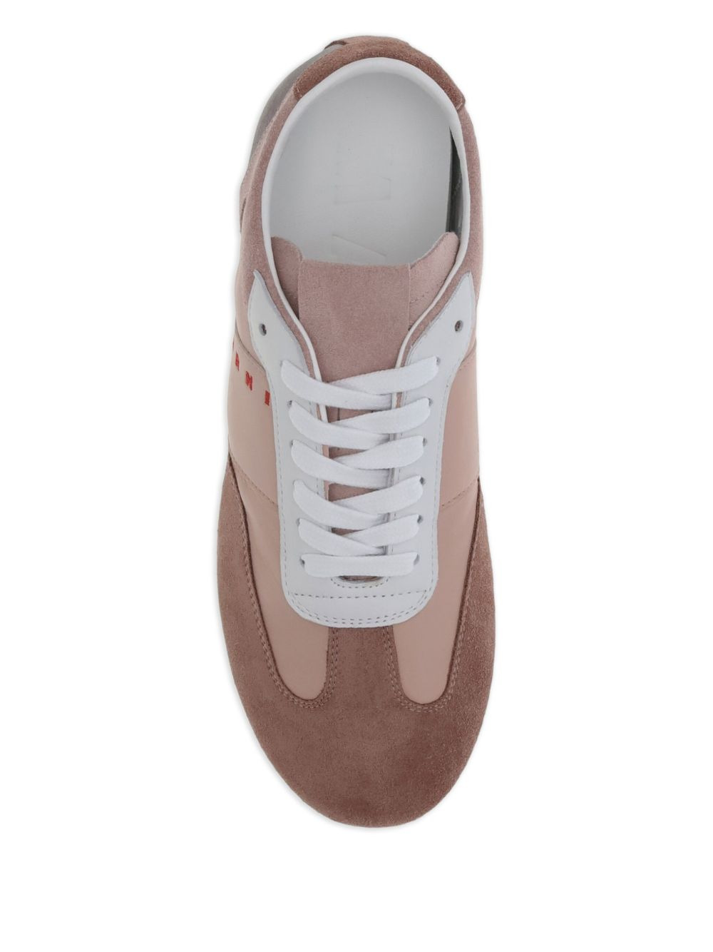 suede-panel logo-embroidered sneakers - 3