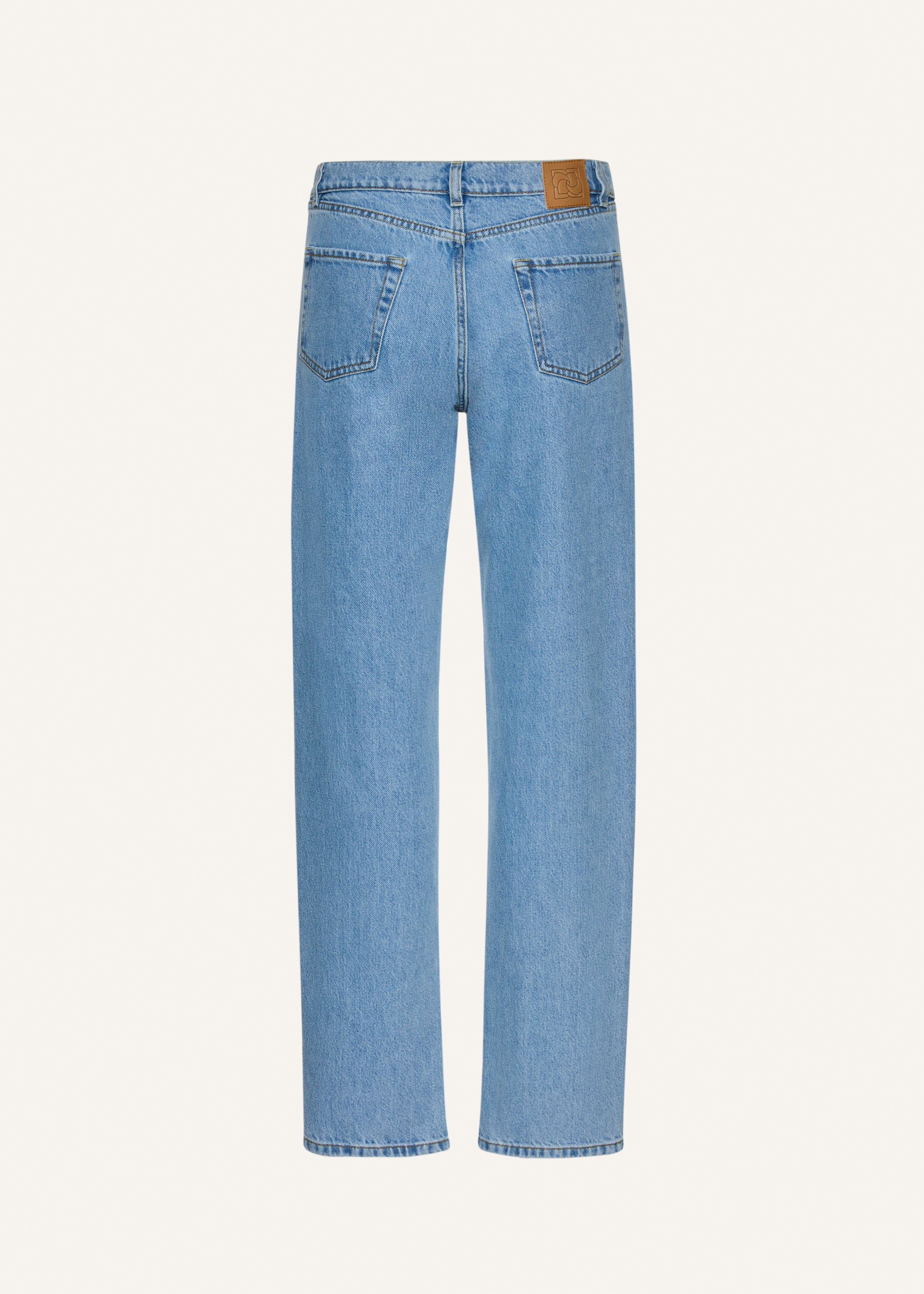 Straight-leg denim pants in sky blue - 2