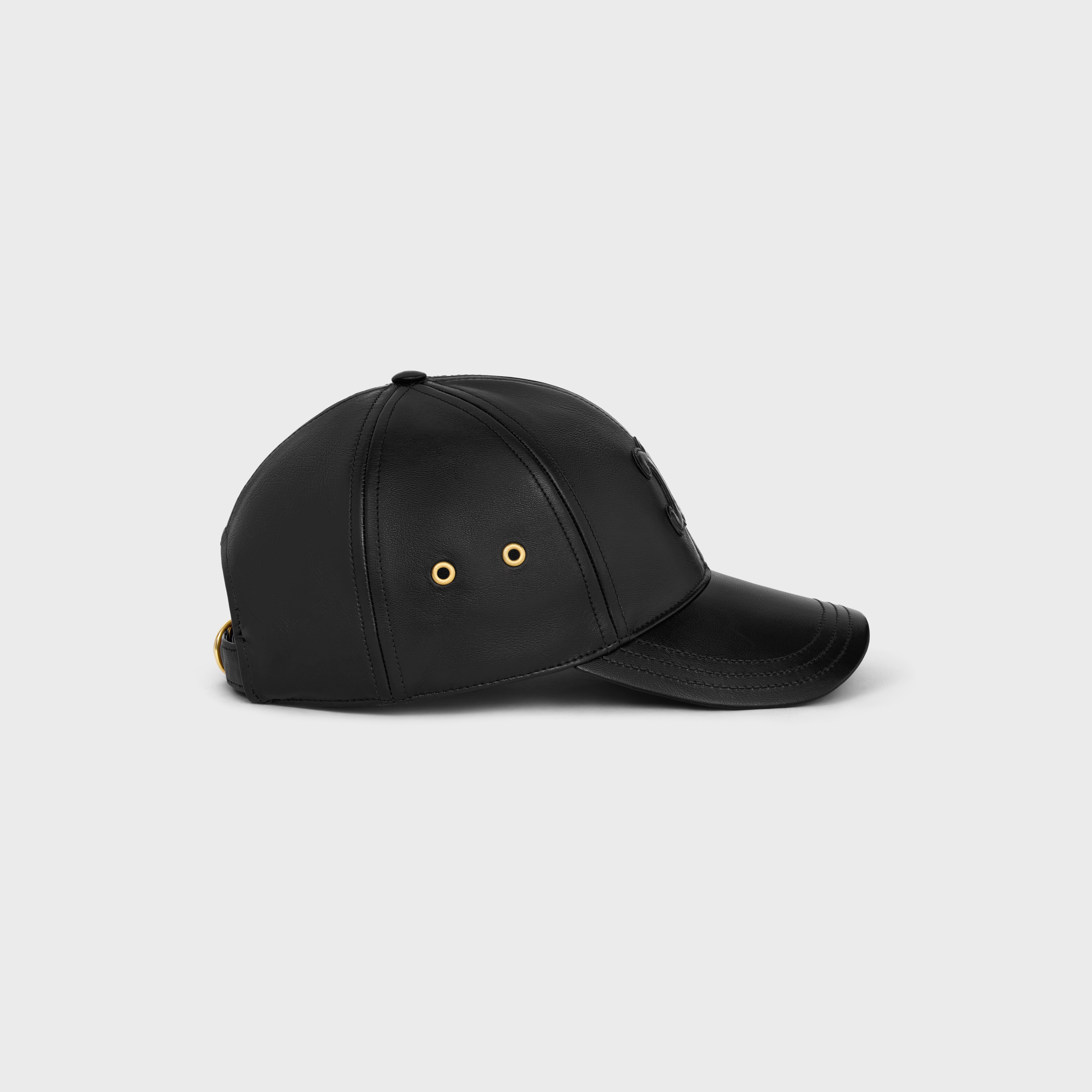 triomphe baseball cap in lambskin - 3