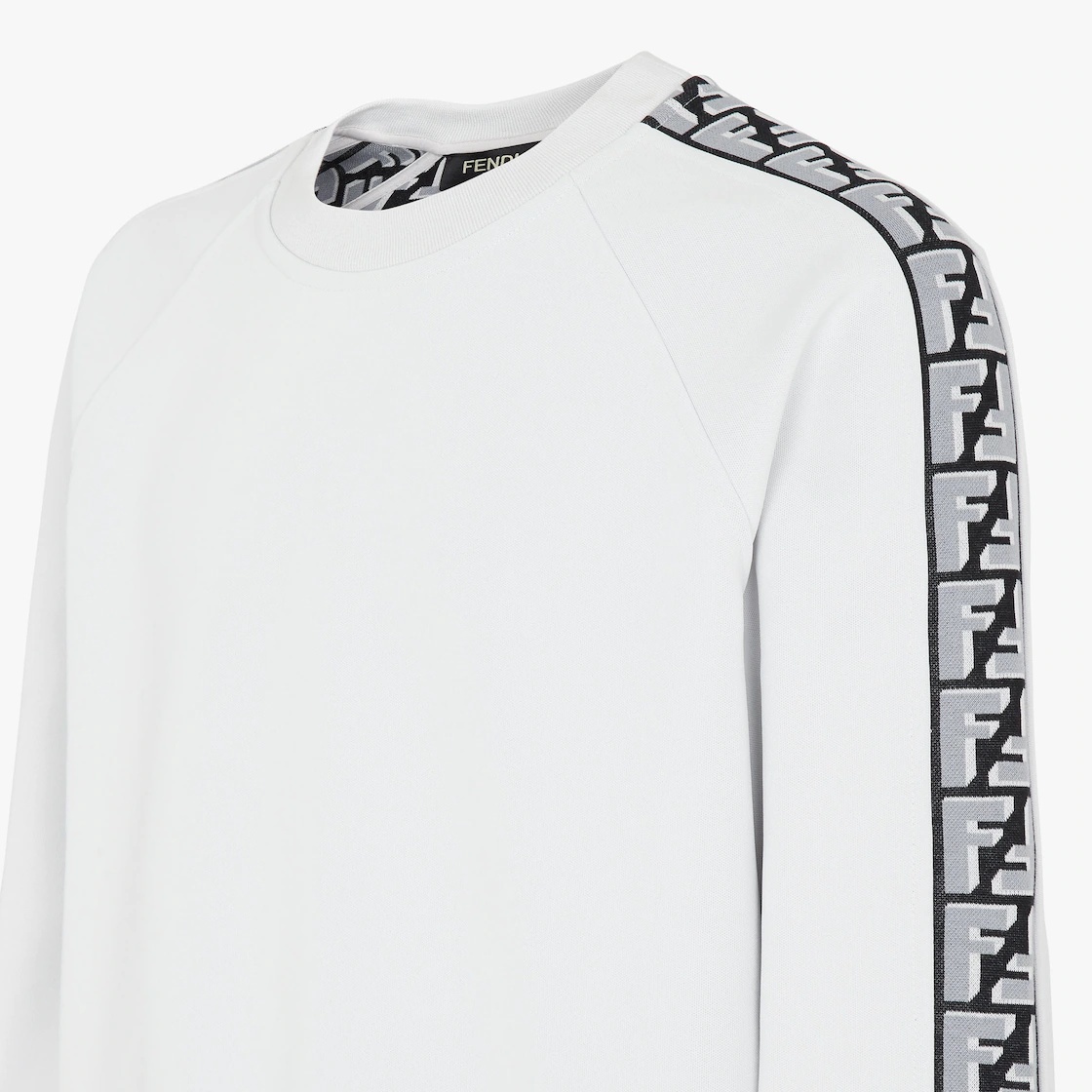 White jersey reversible sweatshirt - 3