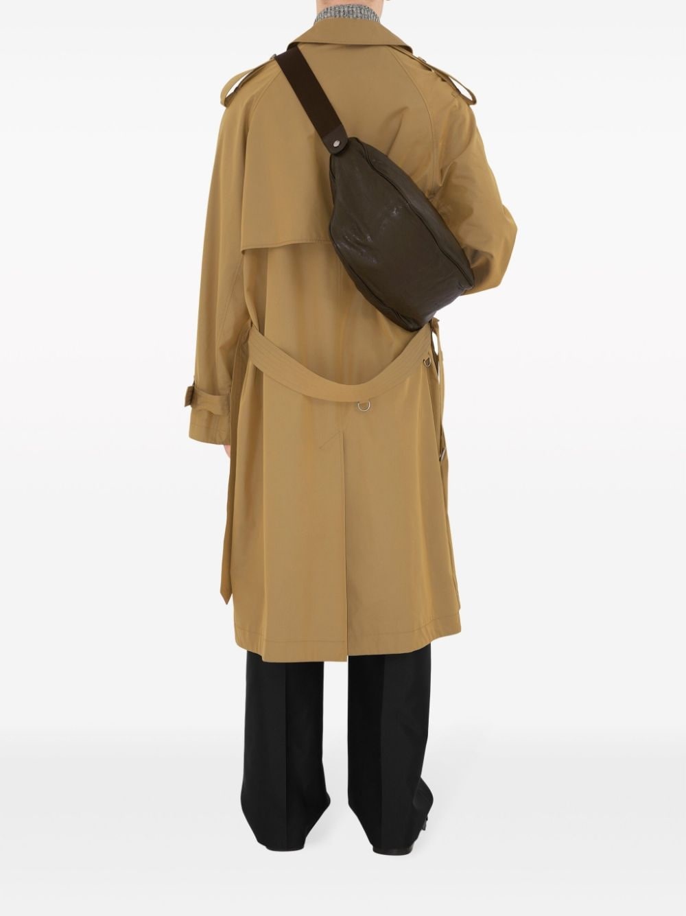 long garbadine trench coat - 4