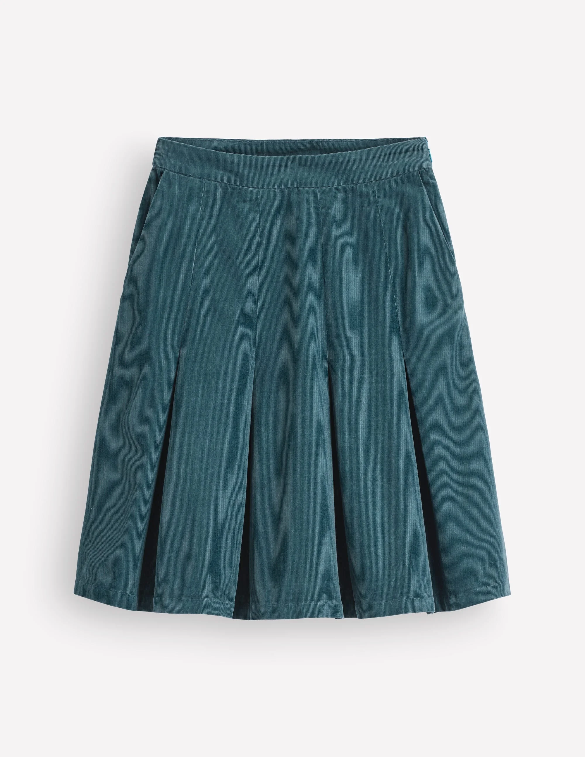Flippy Cord Skirt-Storm Blue - 1