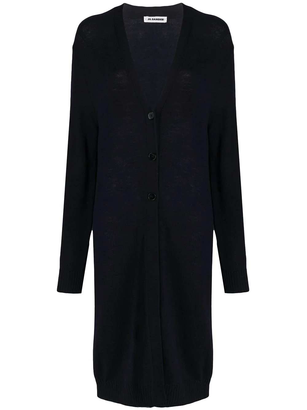 longline V-neck cardigan - 1