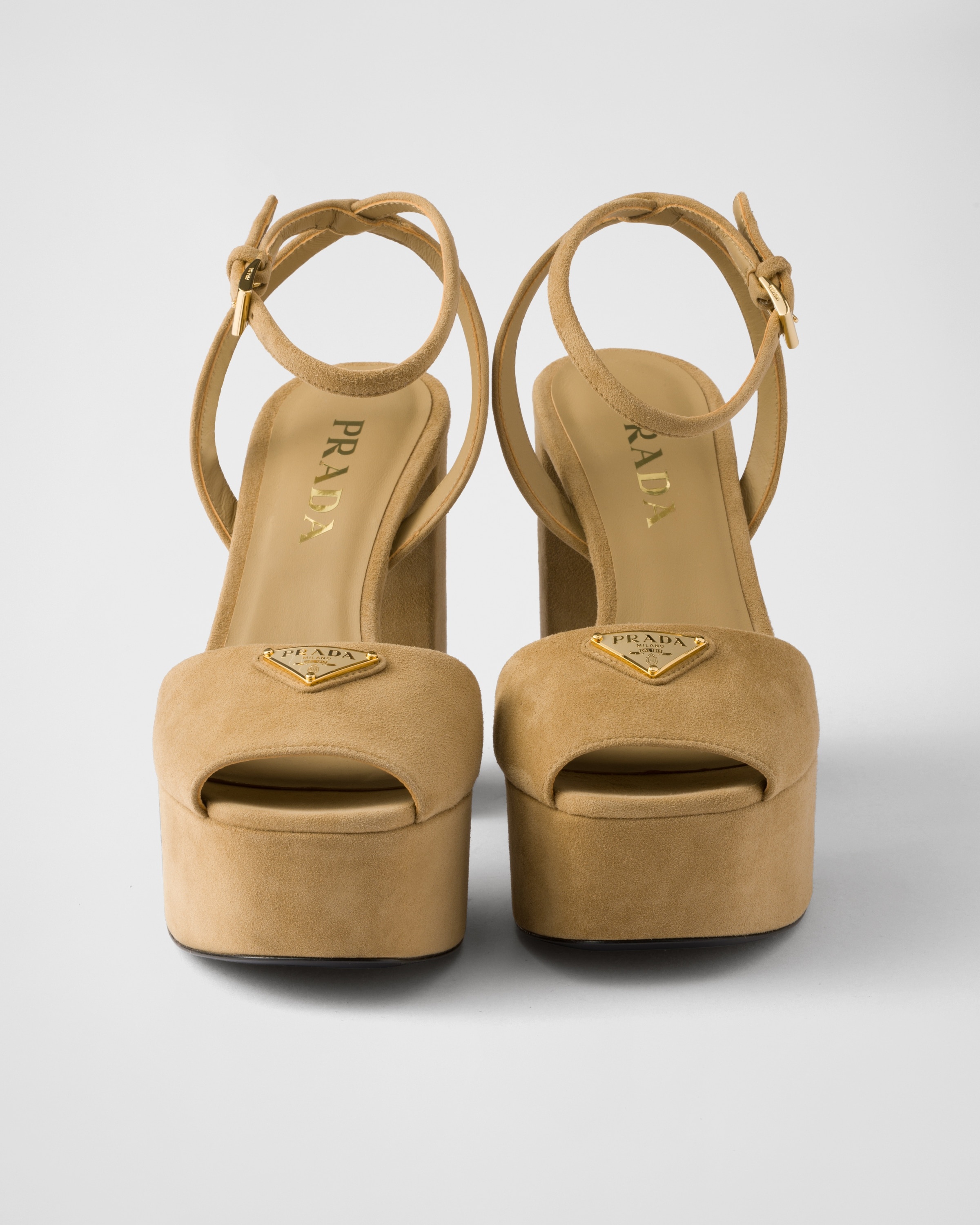 Suede platform sandals - 5