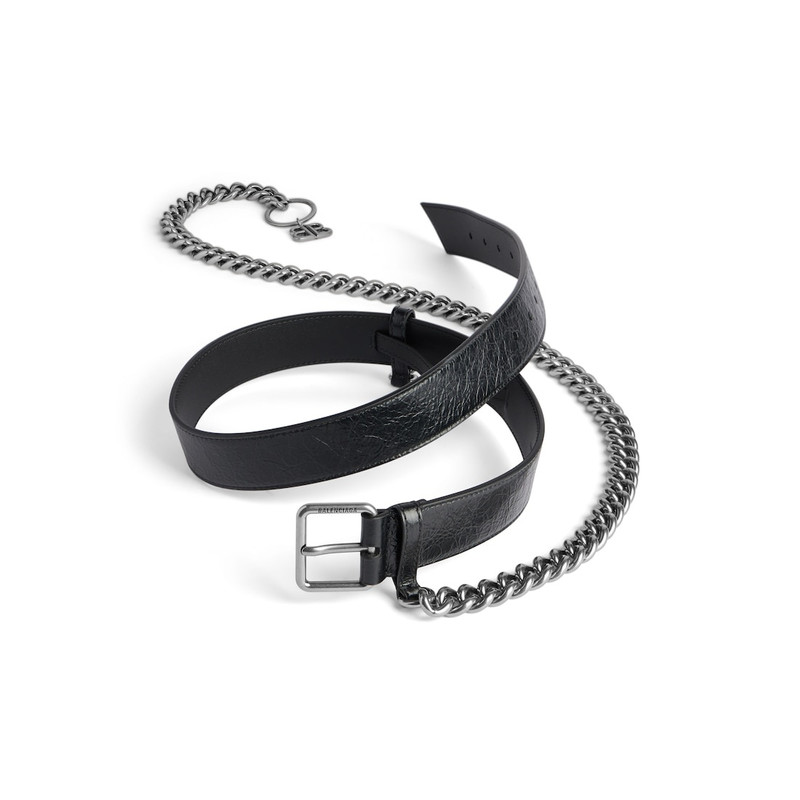 BALENCIAGA Men's Monaco Chain Belt  in Black outlook