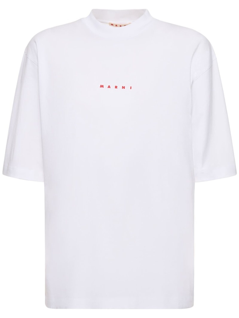 Logo cotton jersey crewneck t-shirt - 1