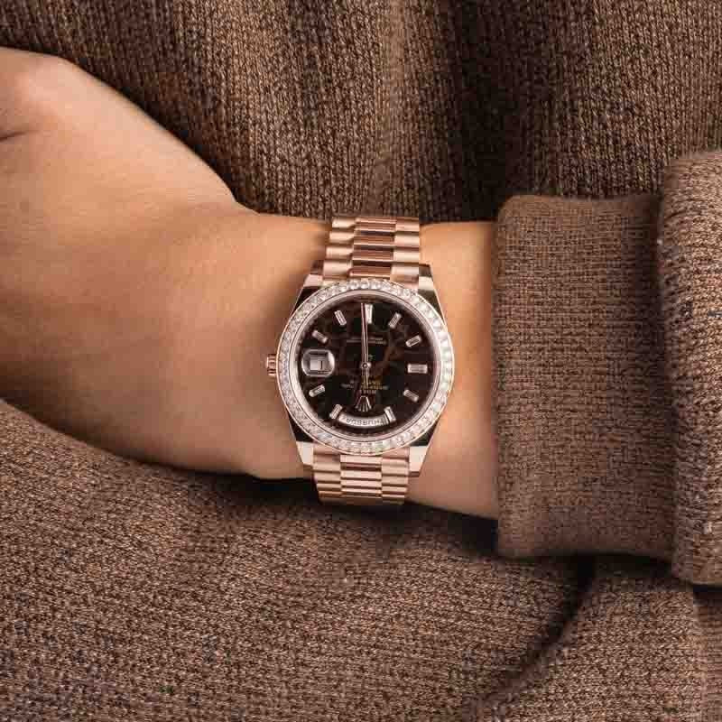 Rolex Day-Date 40 228345 Eisenkiesel Diamond Dial - 5