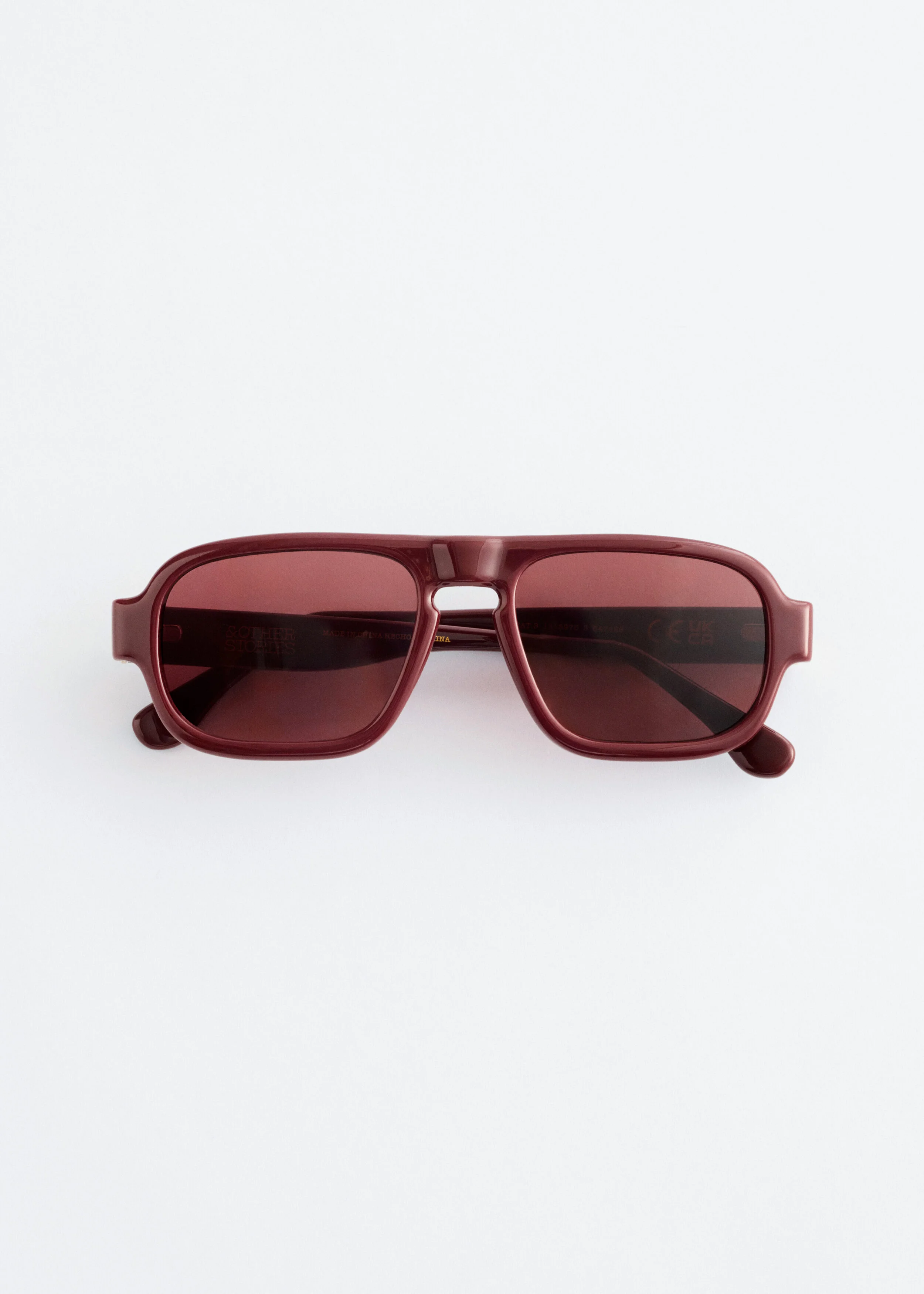 Square-Frame Aviator Sunglasses - 1