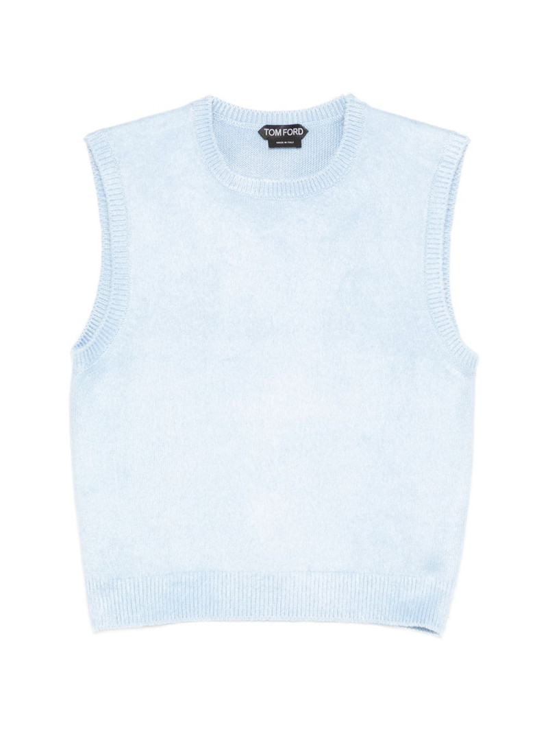round-neck knit vest 1
