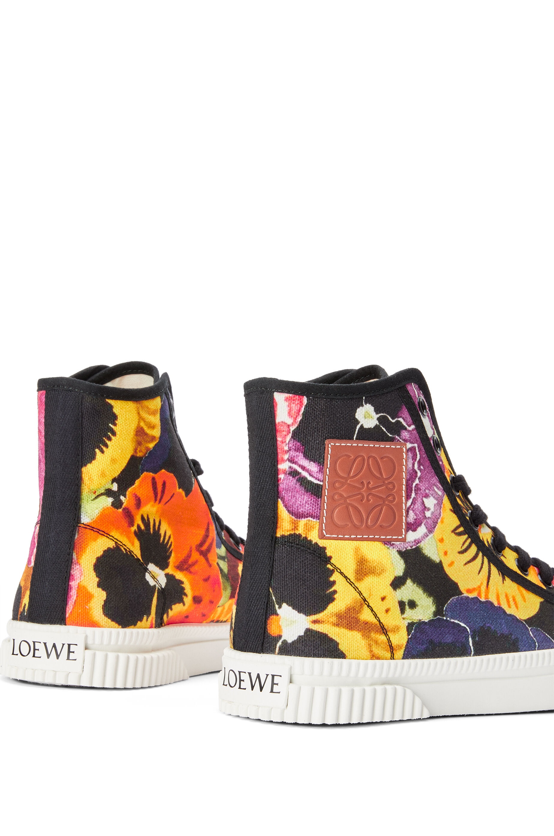 Pansies high top sneaker in canvas - 4