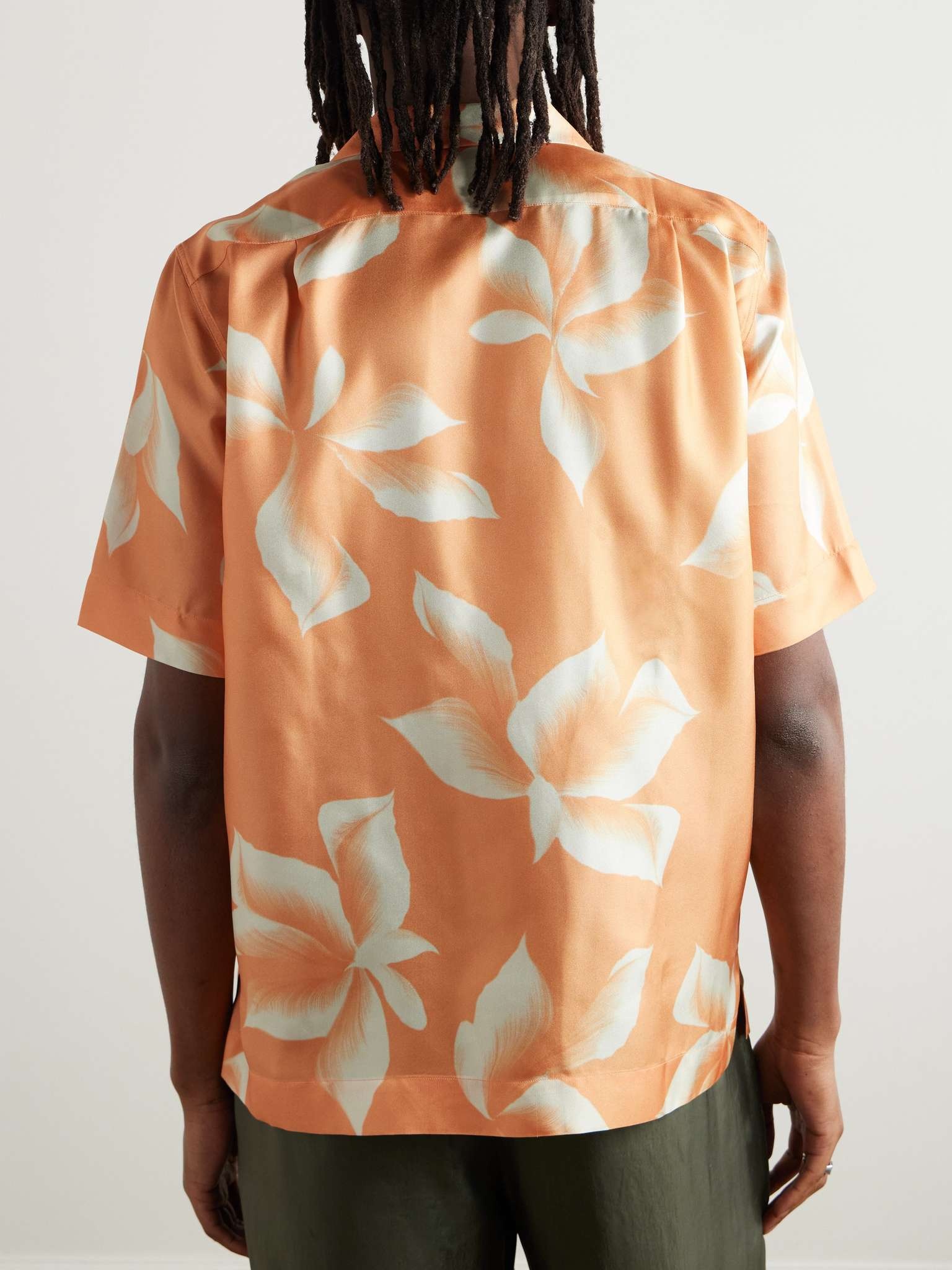Camp-Collar Floral-Print Silk-Twill Shirt - 3