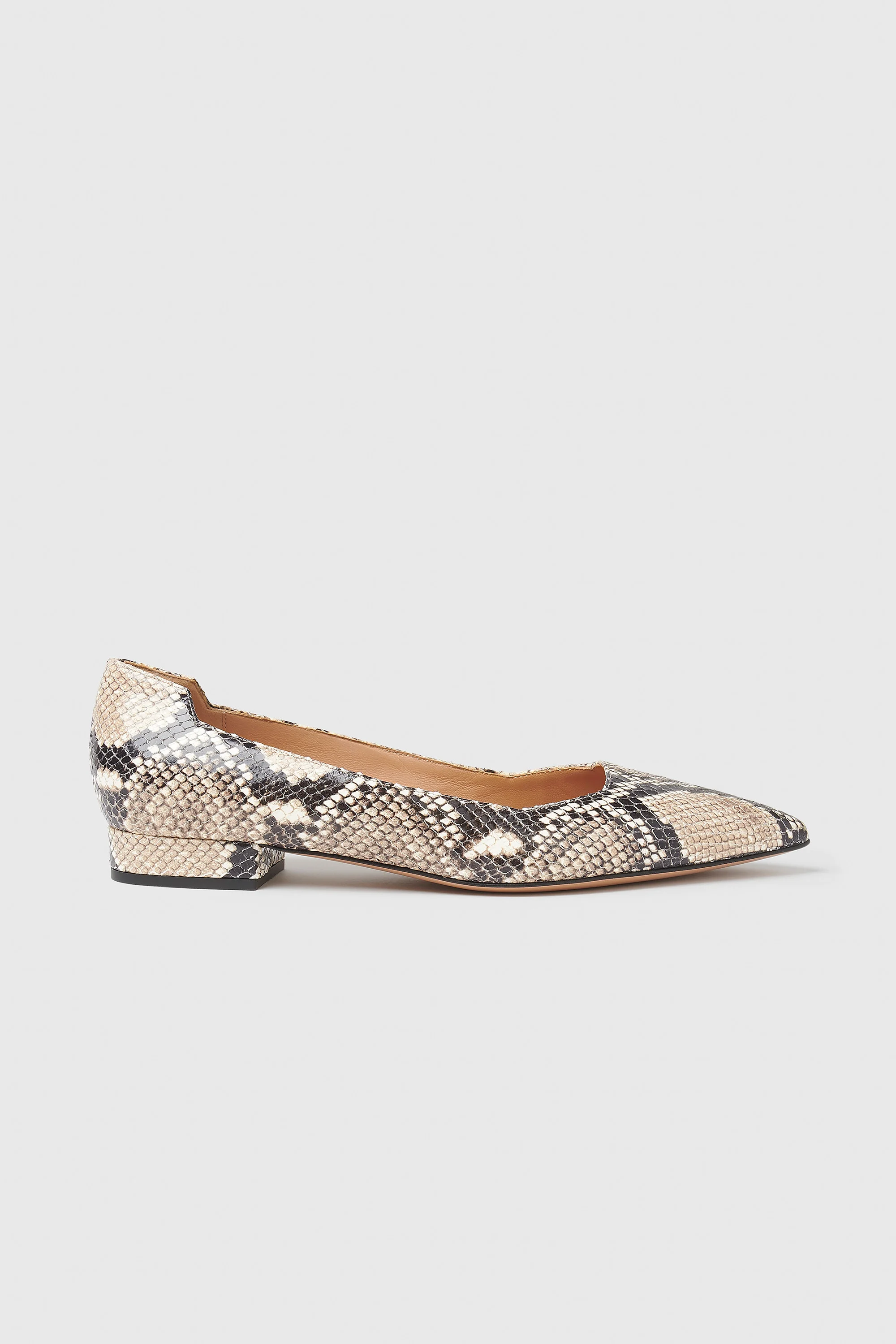 Augusta Snake-Embossed Leather Flats 25 - 1