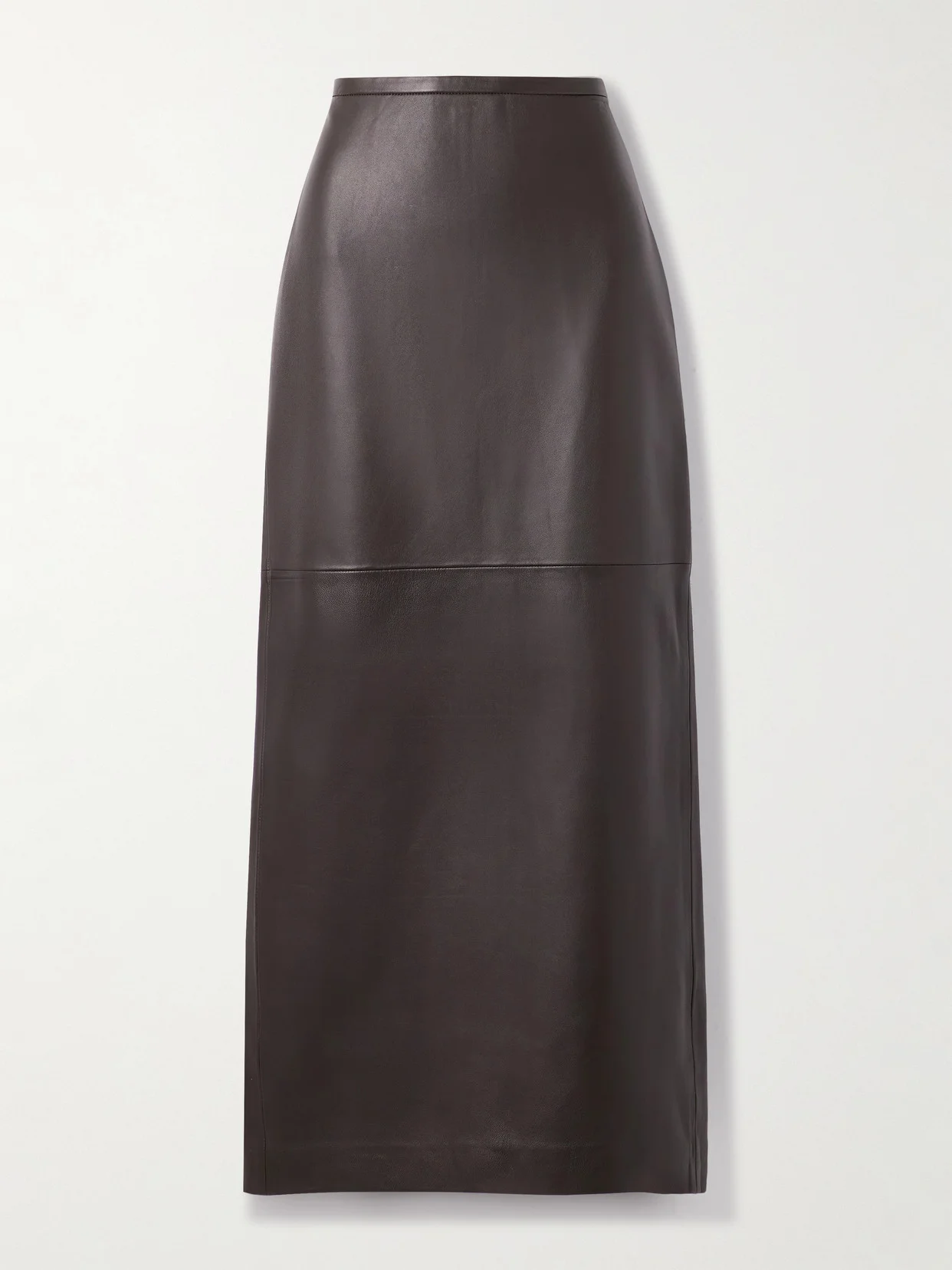 Paneled Leather Maxi Skirt - 1