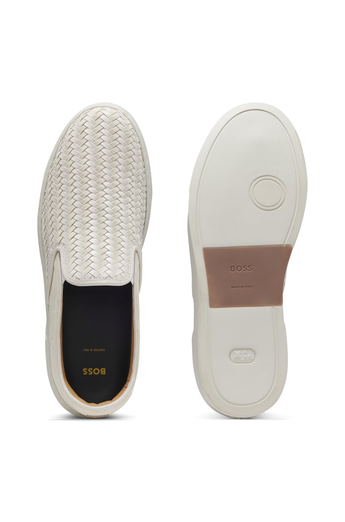 GARY SLIP-ON TRAINERS WITH WOVEN AND PLAIN SUEDE - 4