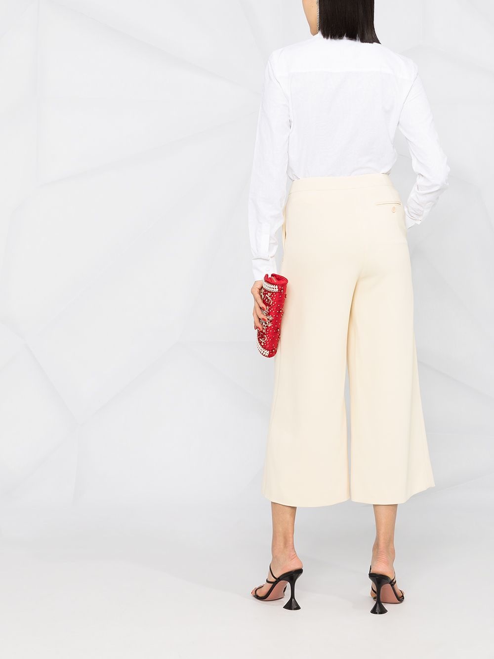 embroidered cupid cropped trousers - 4