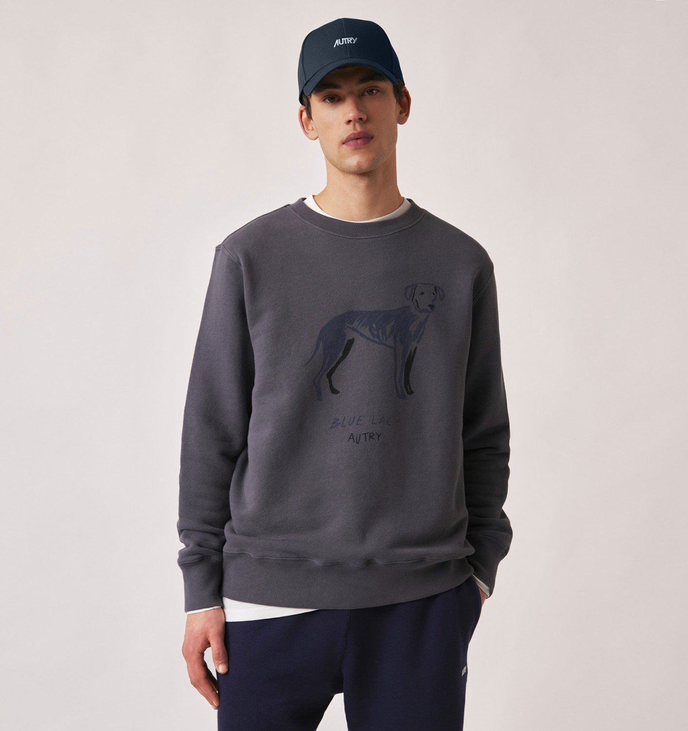BLUE LACY SWEATSHIRT MAN - 2
