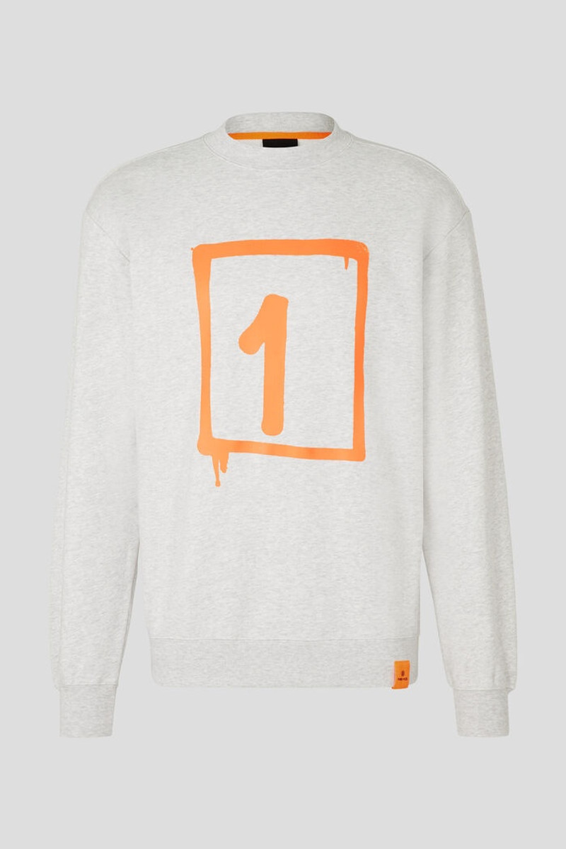 Hunt Sweatshirt in Light gray/Orange 1