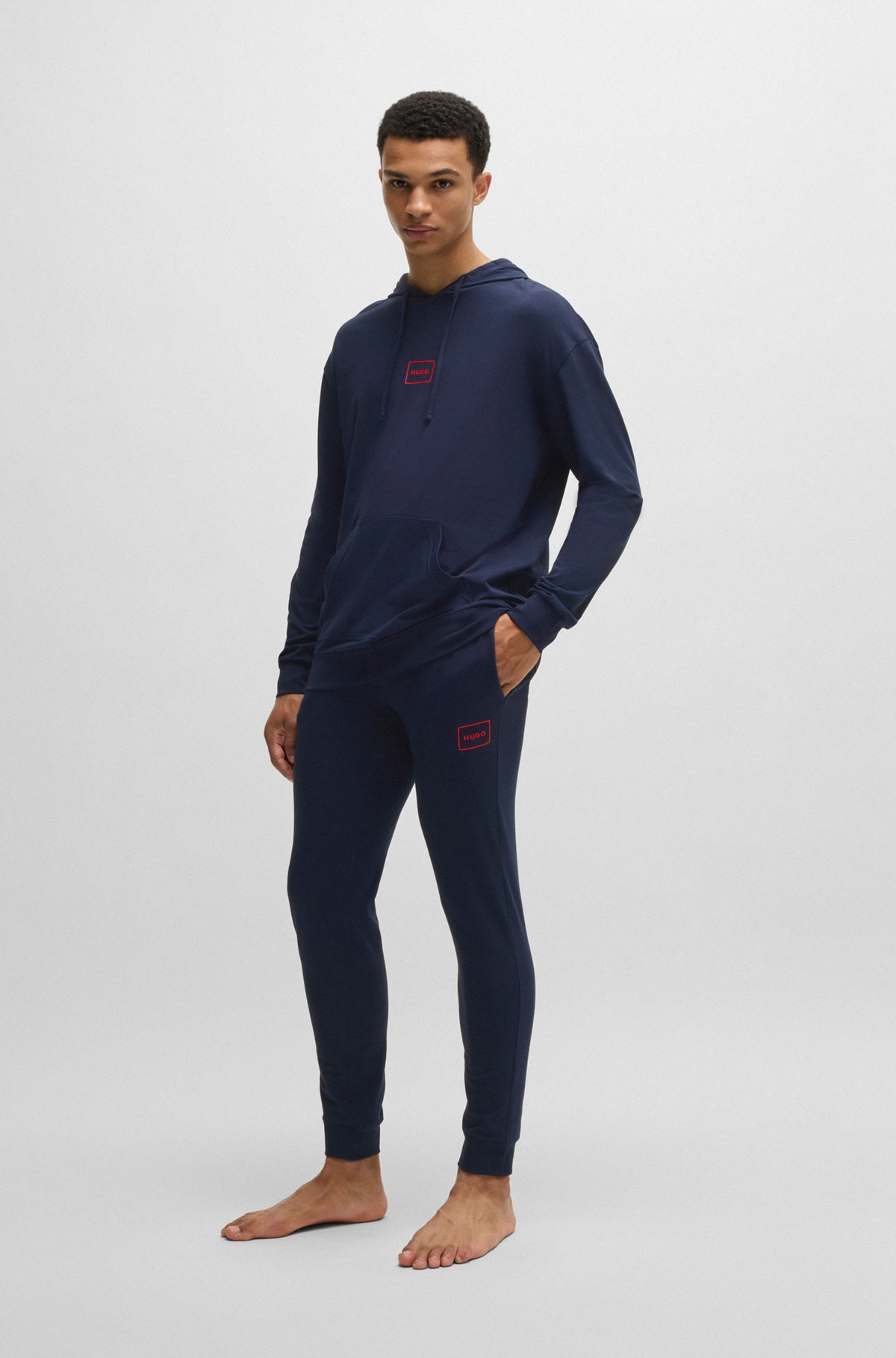 STRETCH-COTTON TRACKSUIT BOTTOMS WITH LOGO PRINT - 3