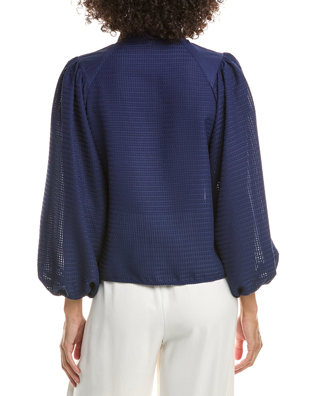 Derek Lam 10 Crosby Dianne Mini Grid Georgette Blouse - 2