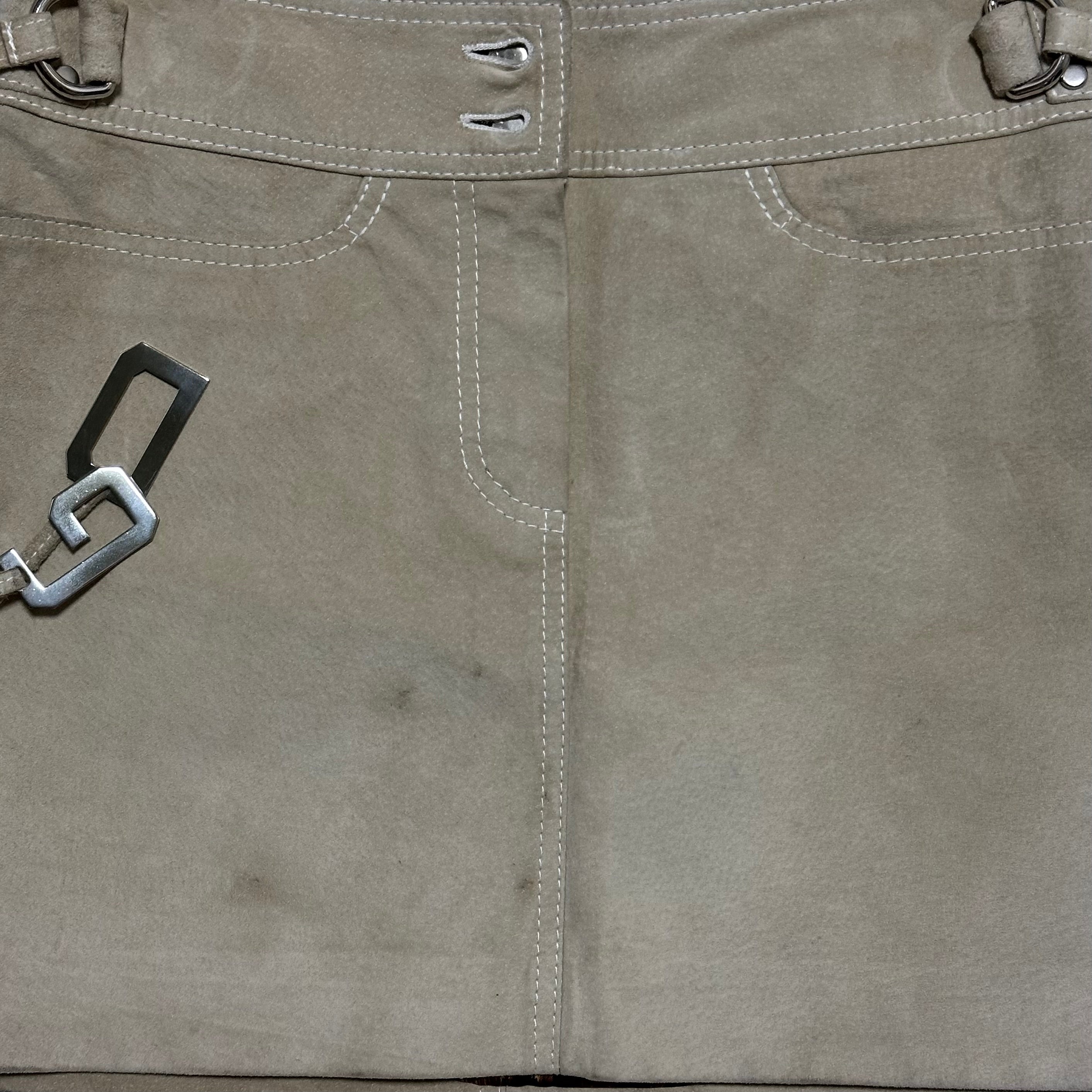DOLCE&GABBANA Suede Leather Mini Skirt - 4