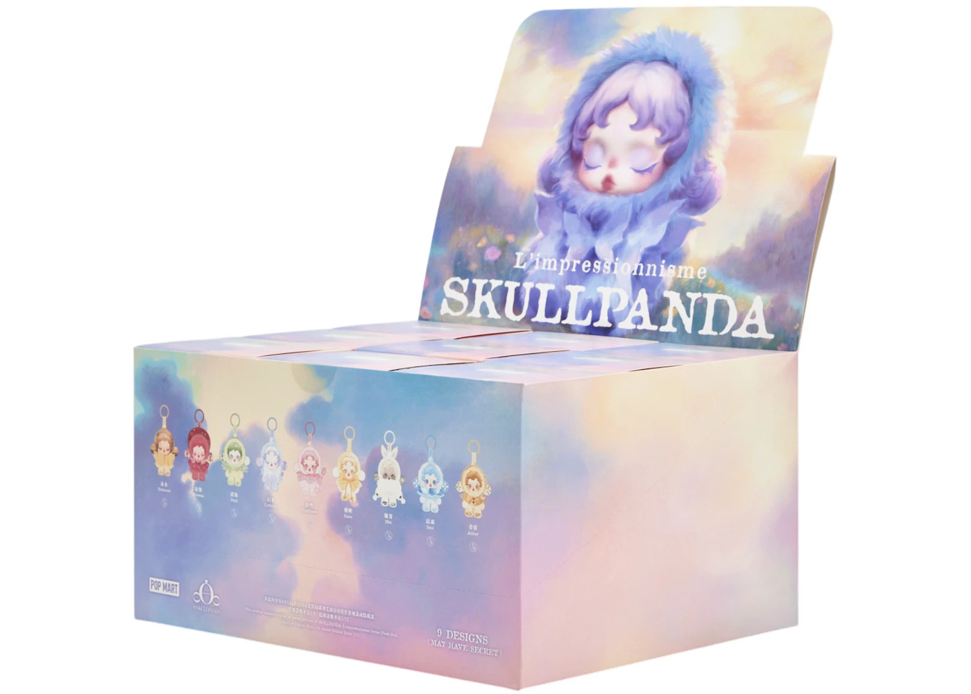 Pop Mart L'impressionnisme θSKULLPANDA Series Plush Doll Sealed Case (9 Blind Box) - 3
