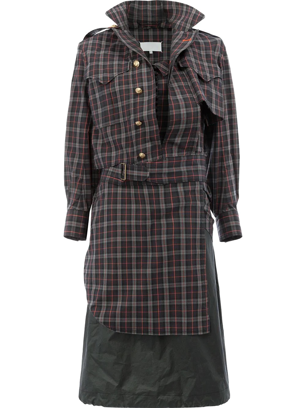 deconstructed plaid dress - 1