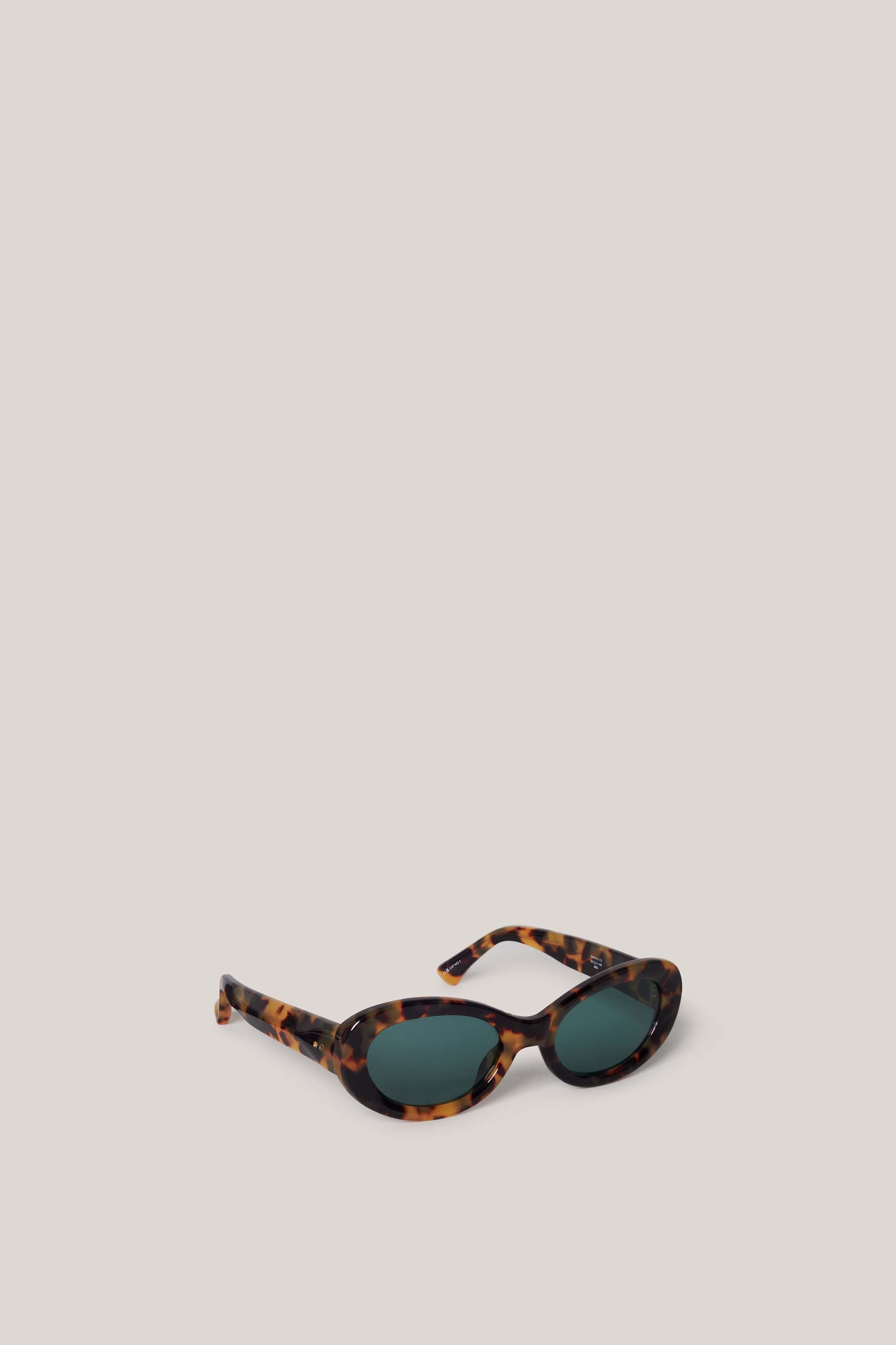 Oval Tortoise Shell Acetate Sunglasses - 3