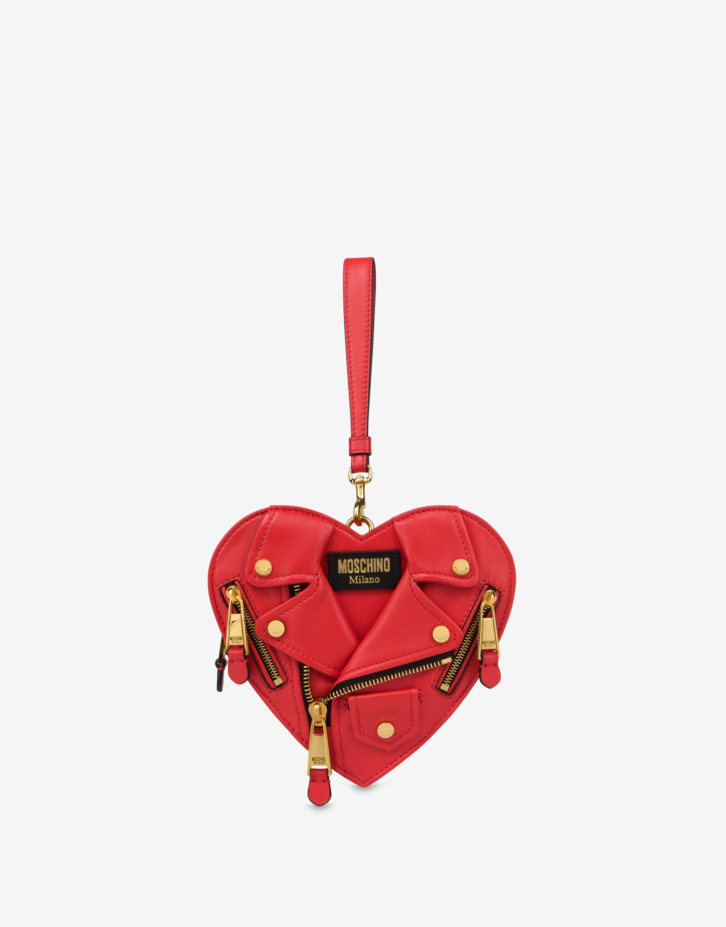 HEART BIKER BAG IN NAPPA LEATHER - 1