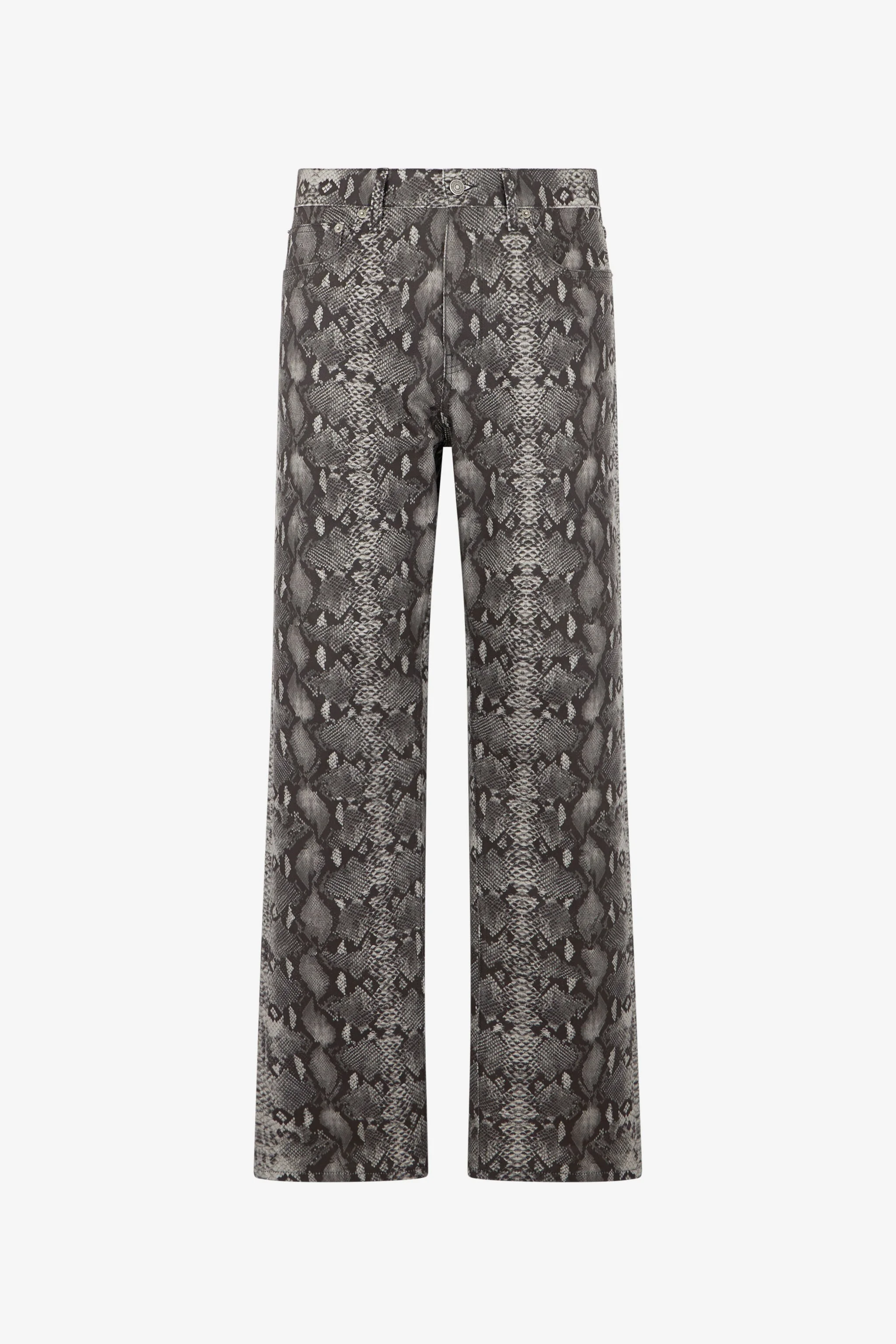 Python Print Denim Jeans - 1