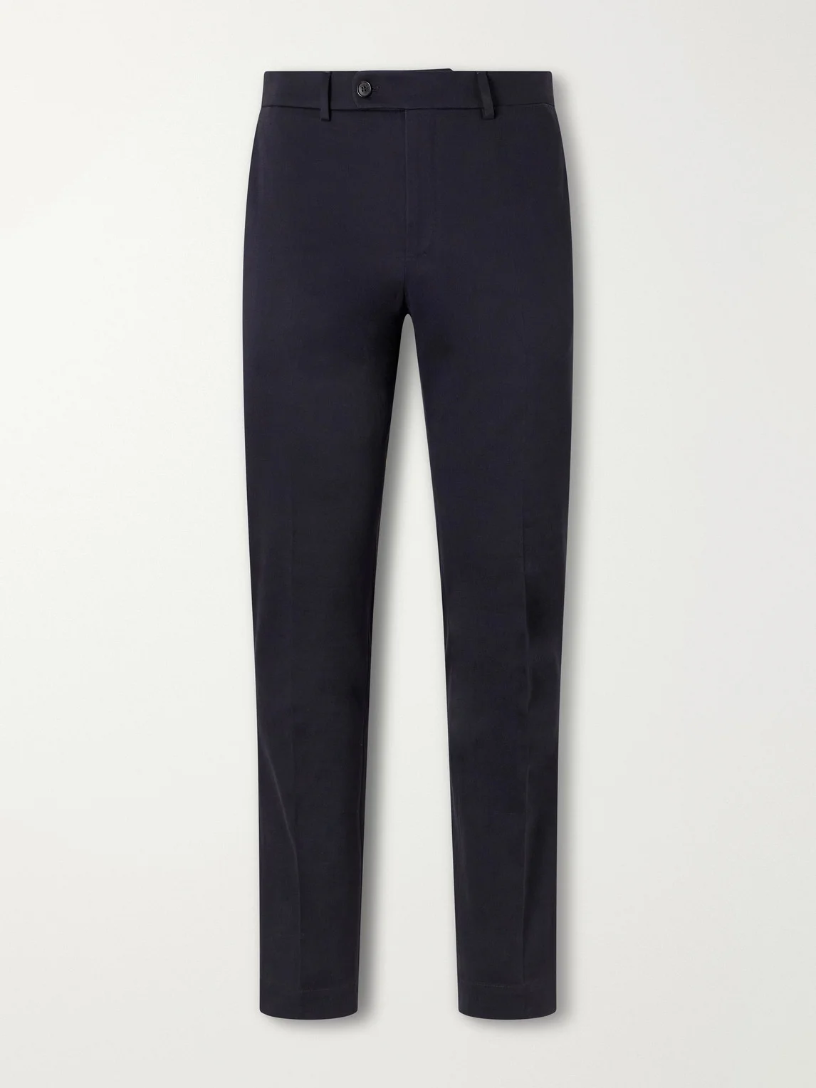 Straight-Leg Stretch-Cotton Gabardine Trousers - 1