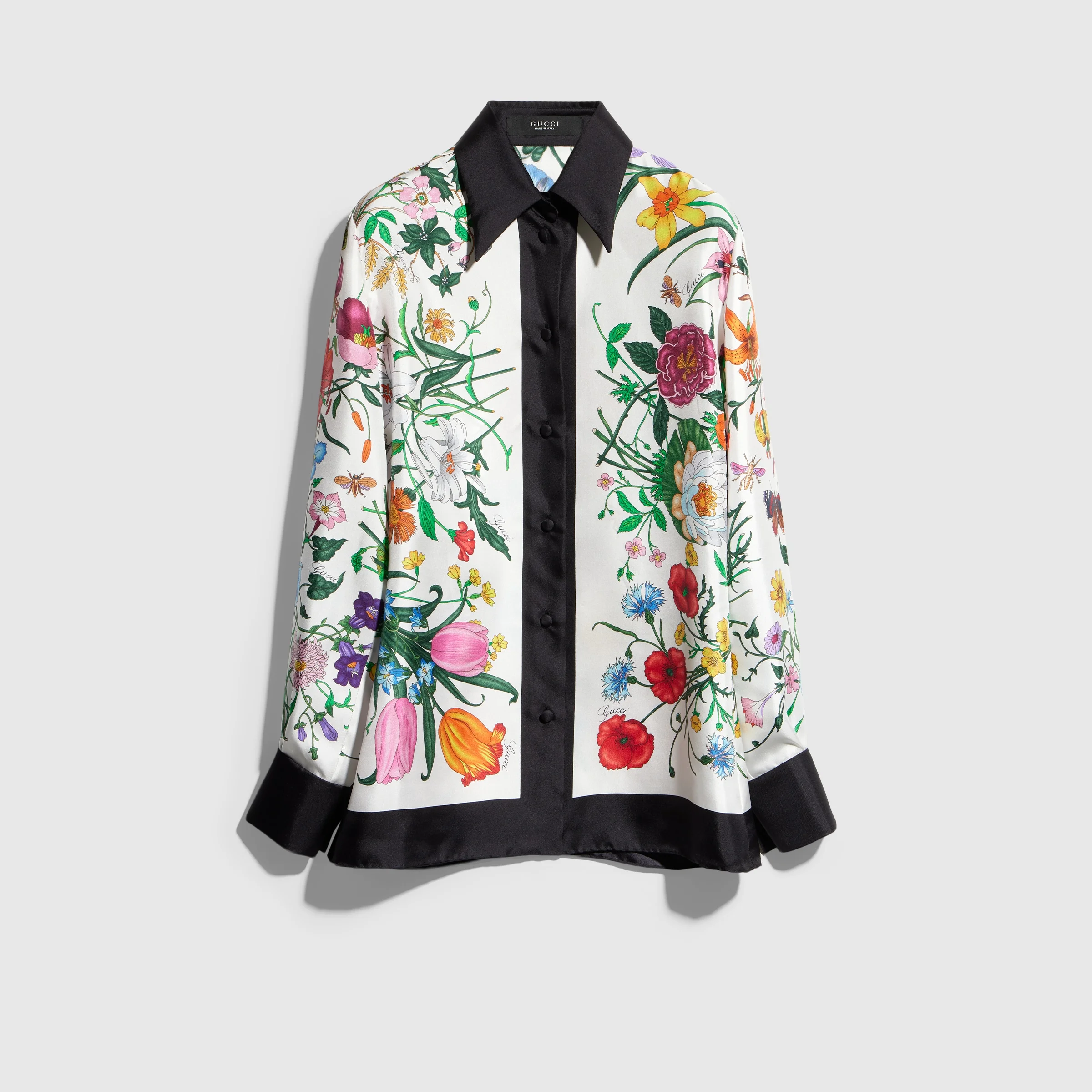 Printed silk shirt - 1