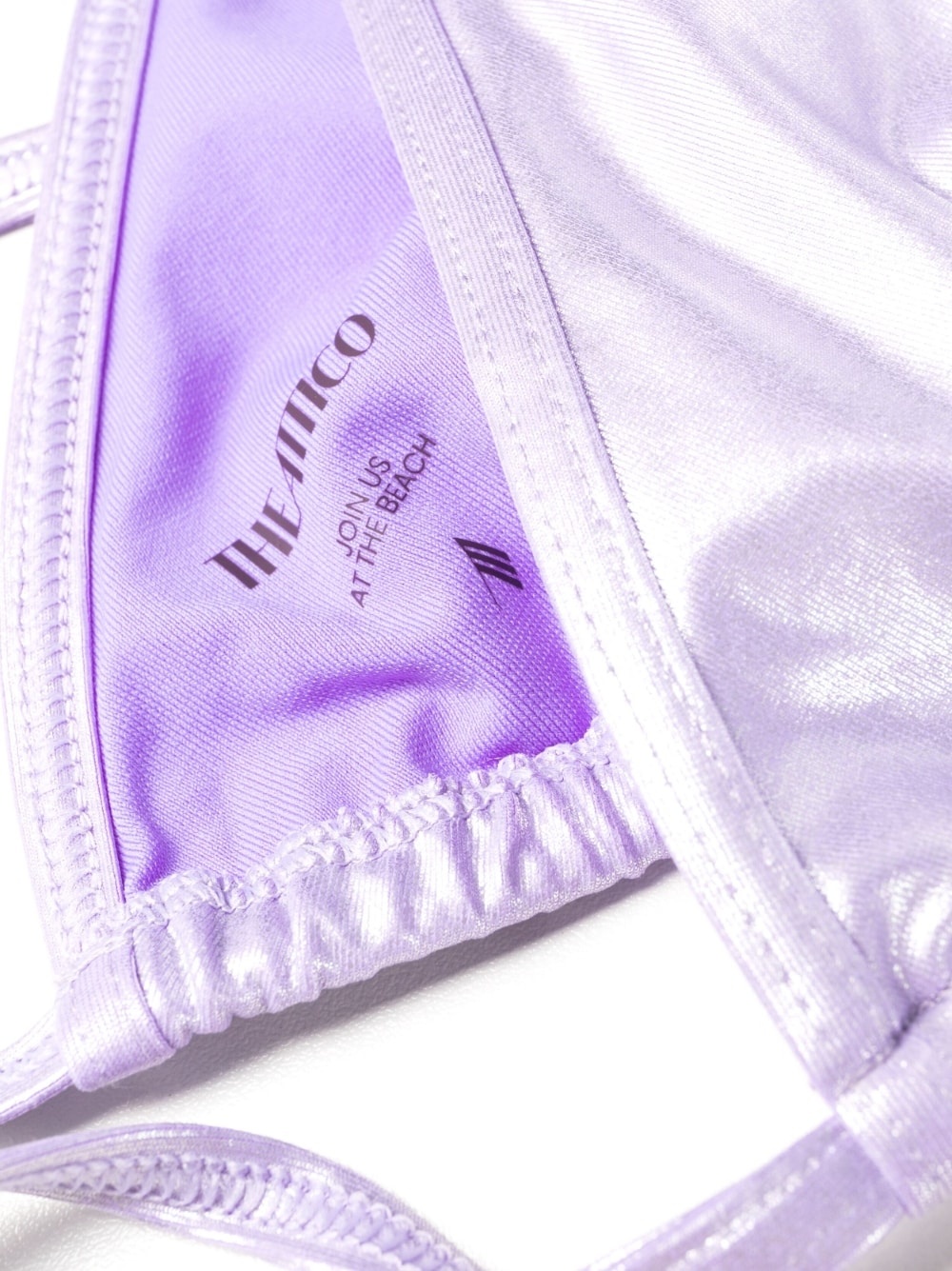 high-shine triangle bikini set - 3