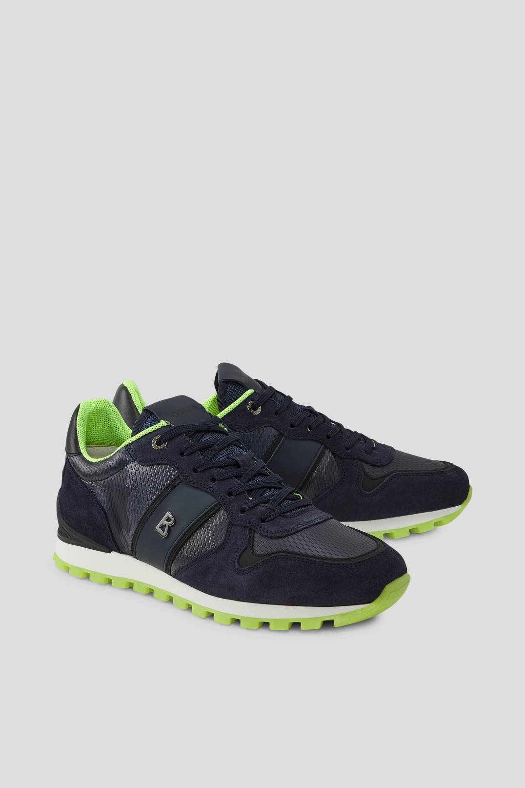 PORTO SNEAKER IN NAVY BLUE/LIME - 3