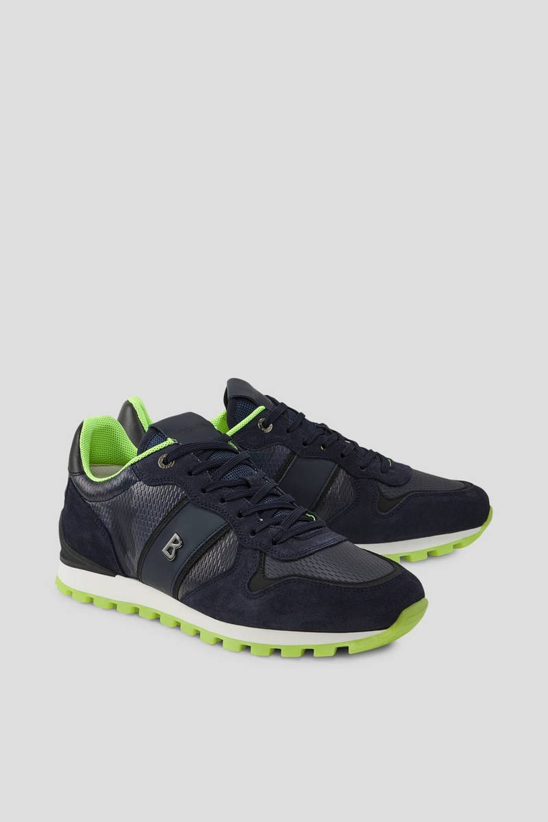 PORTO SNEAKER IN NAVY BLUE/LIME 3