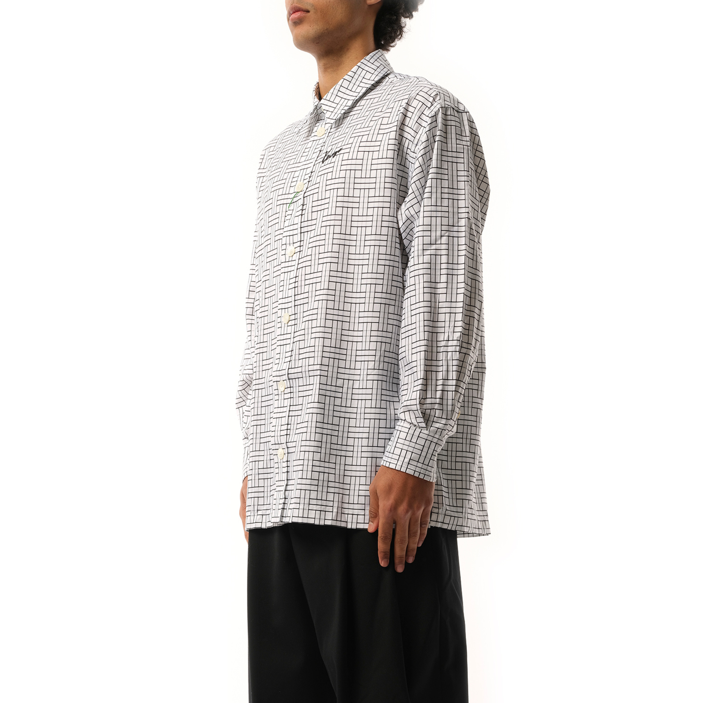 Kenzo Weave Oversized Shirt in White - 5