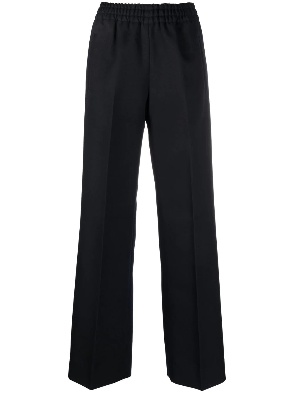 elasticated high-waist trousers - 1