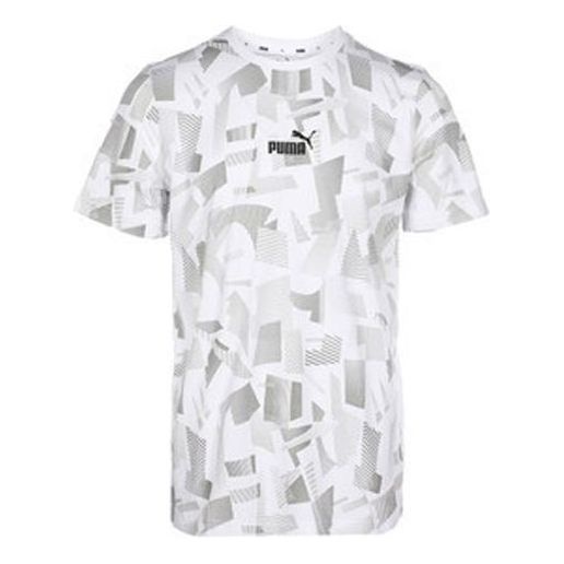 PUMA Summer Print Aop T-Shirt 'White Grey Black' 586045-02 - 1