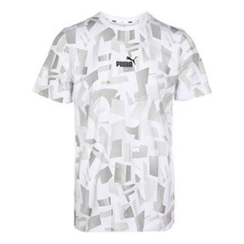 PUMA Summer Print Aop T-Shirt 'White Grey Black' 586045-02 - 1
