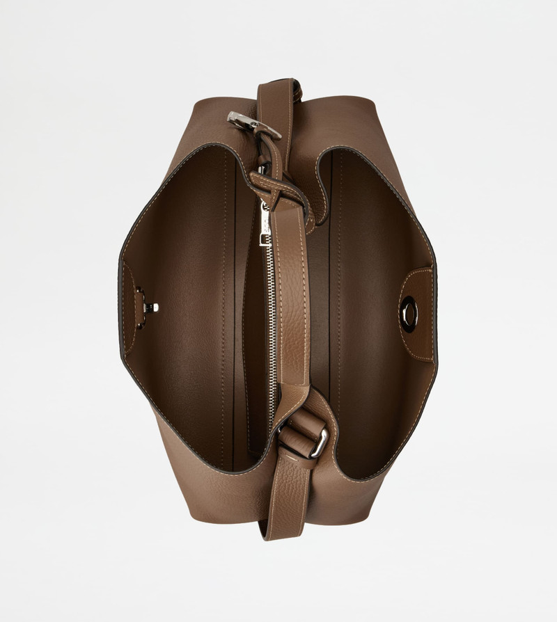BAG IN LEATHER SMALL - BROWN 4