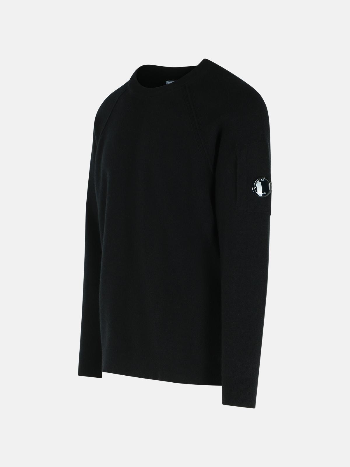 'GRS' BLACK WOOL BLEND SWEATSHIRT - 2