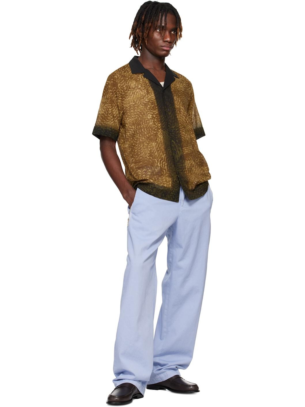 Tan Boxy Cotton Shirt - 4