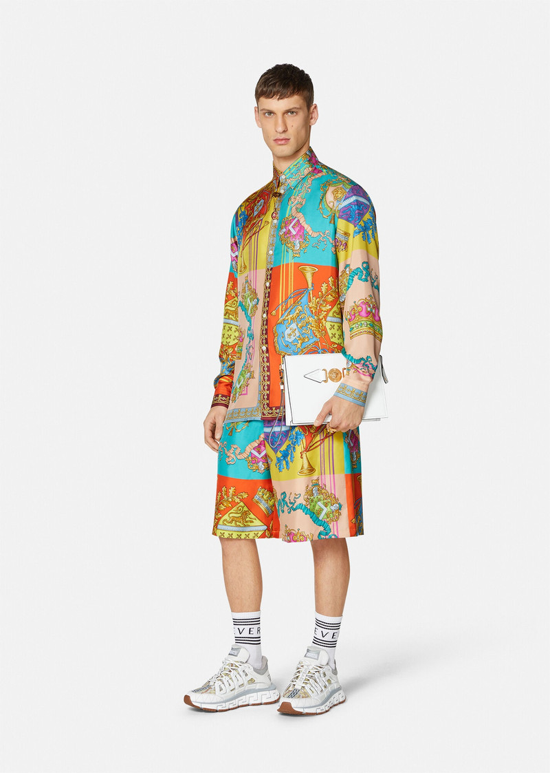 VERSACE Royal Rebellion Silk Shorts outlook