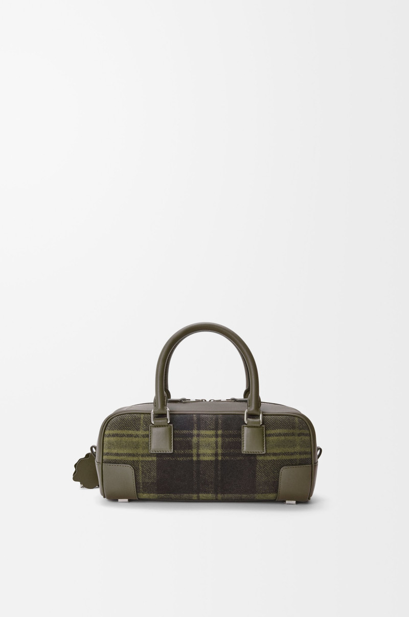 Amazona 23 cropped bag in tartan suede and nappa calfskin 4