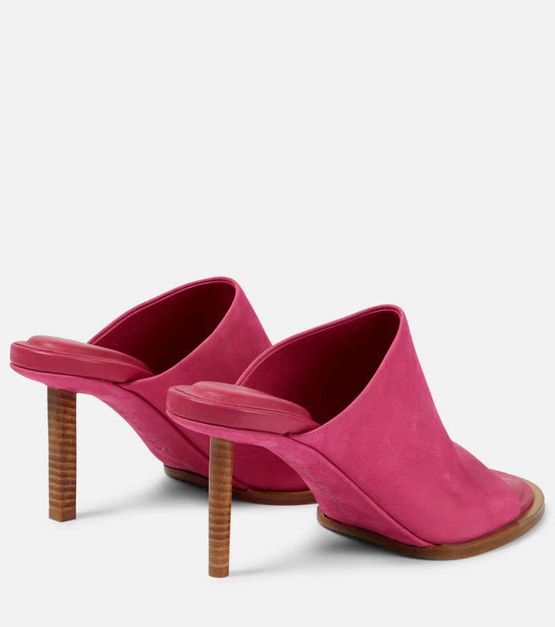 Les Mules Rond Carré asymmetrical suede mules 3