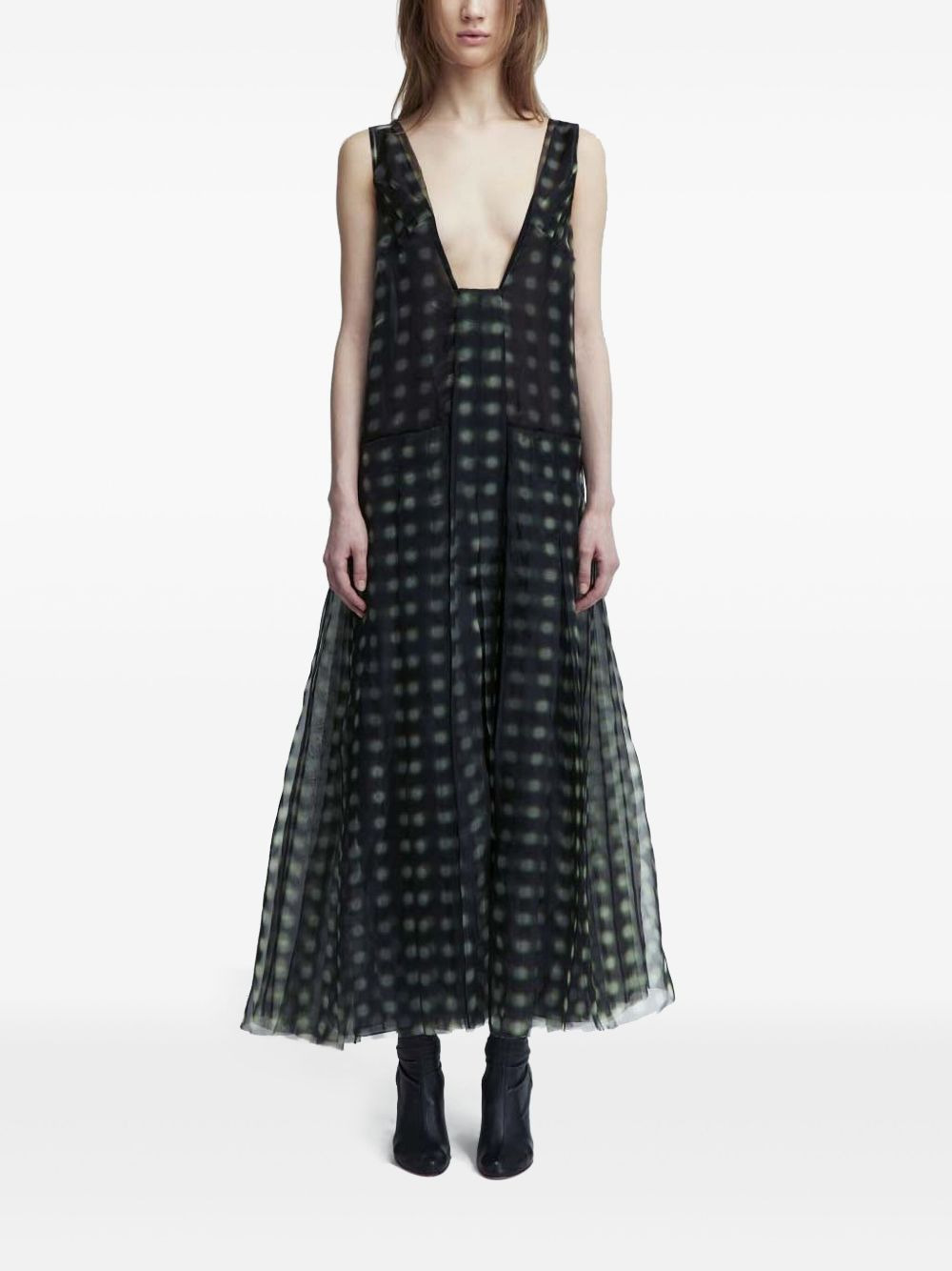 translucent-design dress - 2