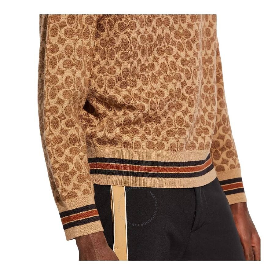 Coach Signature Long Sleeve Sweater, Size X-Small - 4