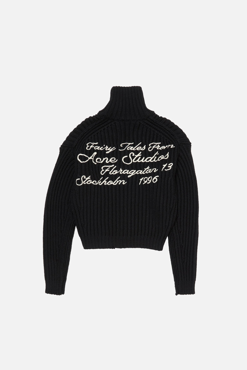 Wool zip cardigan - Black 7