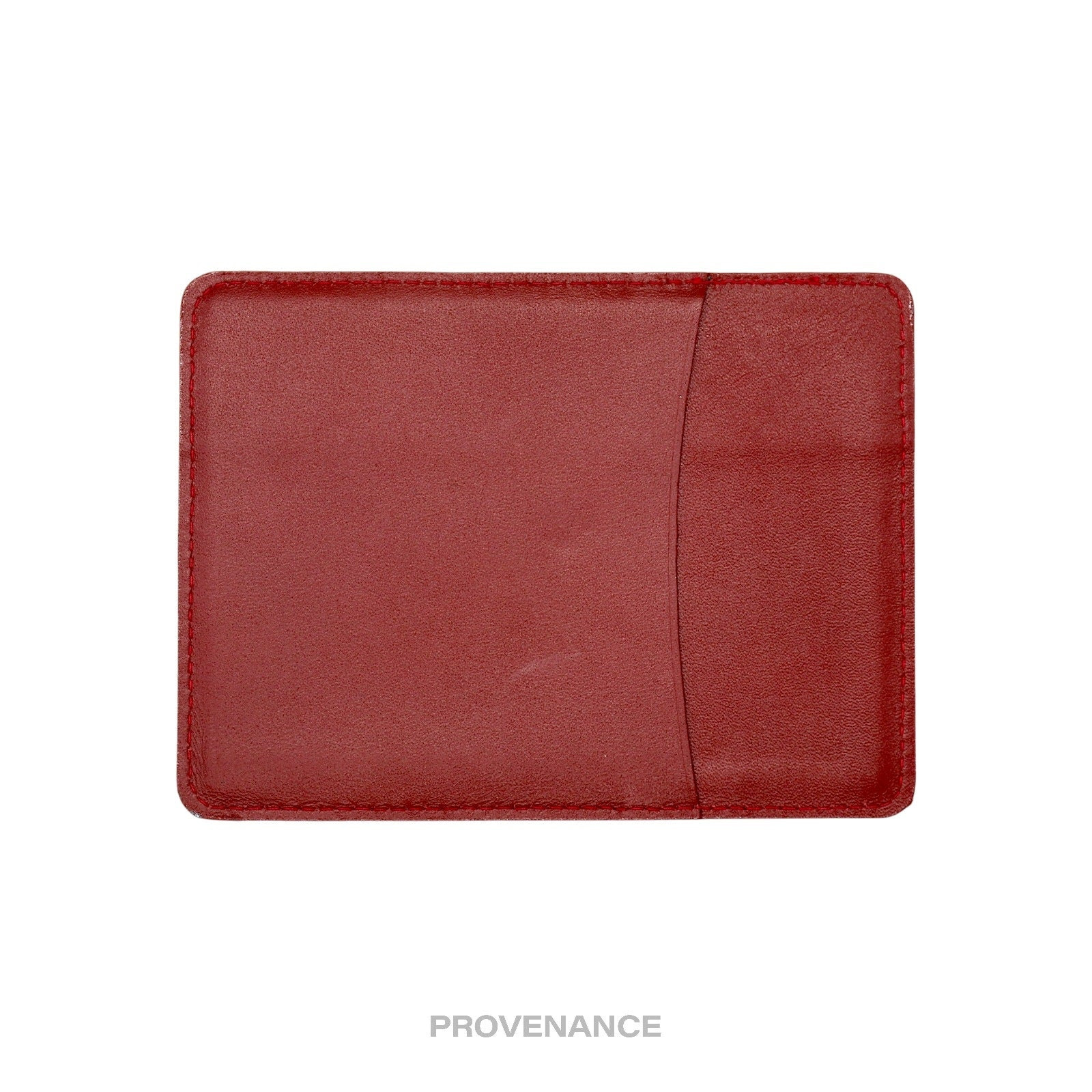 Rolex Card Holder Wallet - Red Leather - 2